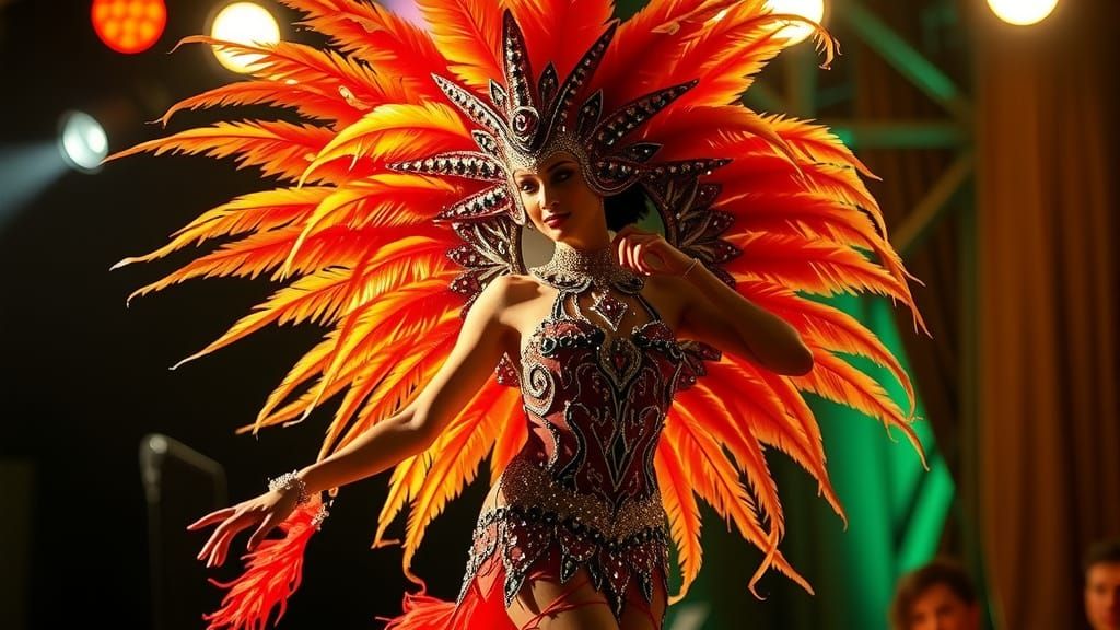 Cabaret Dancer in Art Nouveau Style