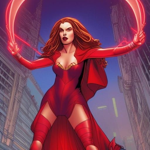 Scarlet Witch Comic Book Art