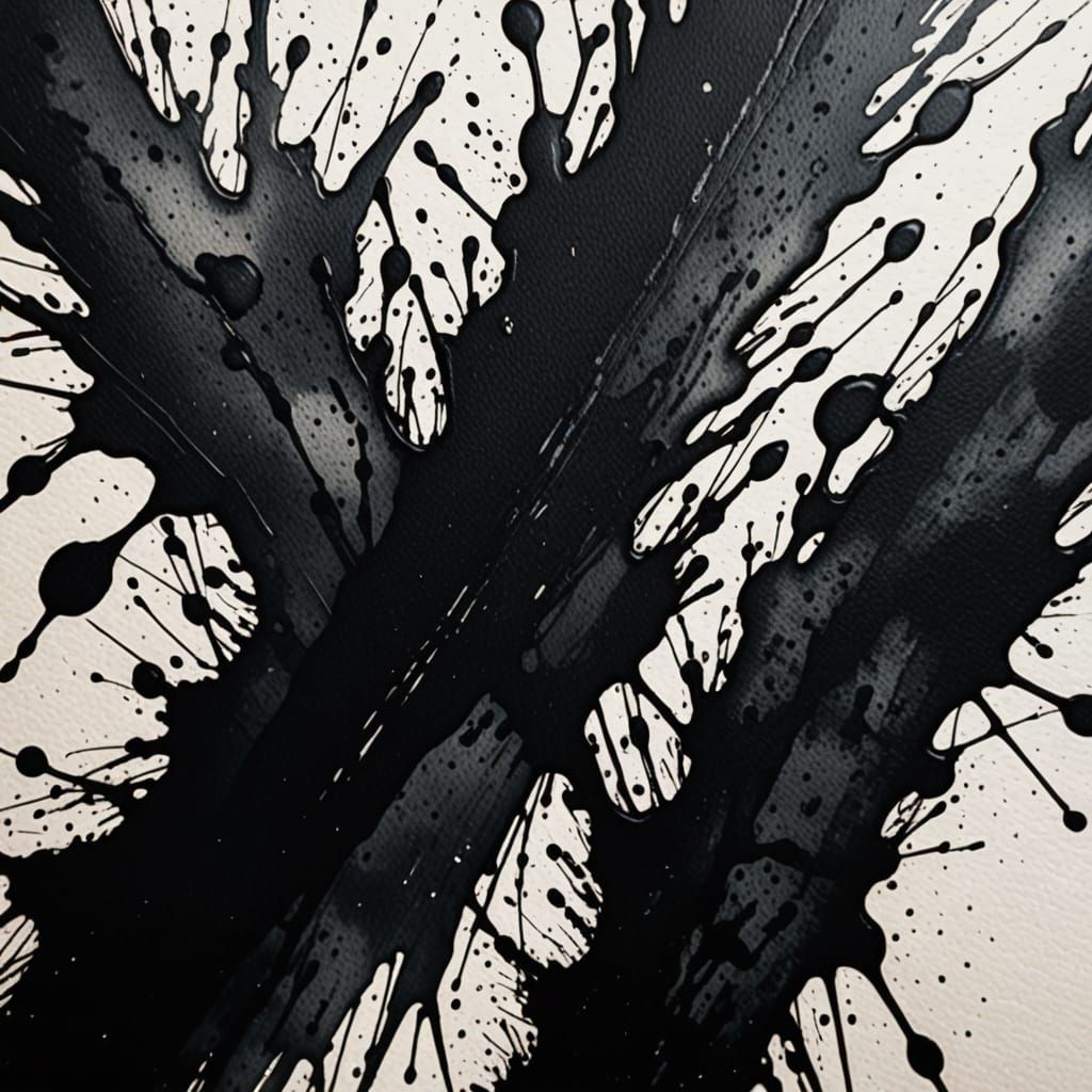 Expressive Ink Illustration on Textured Paper