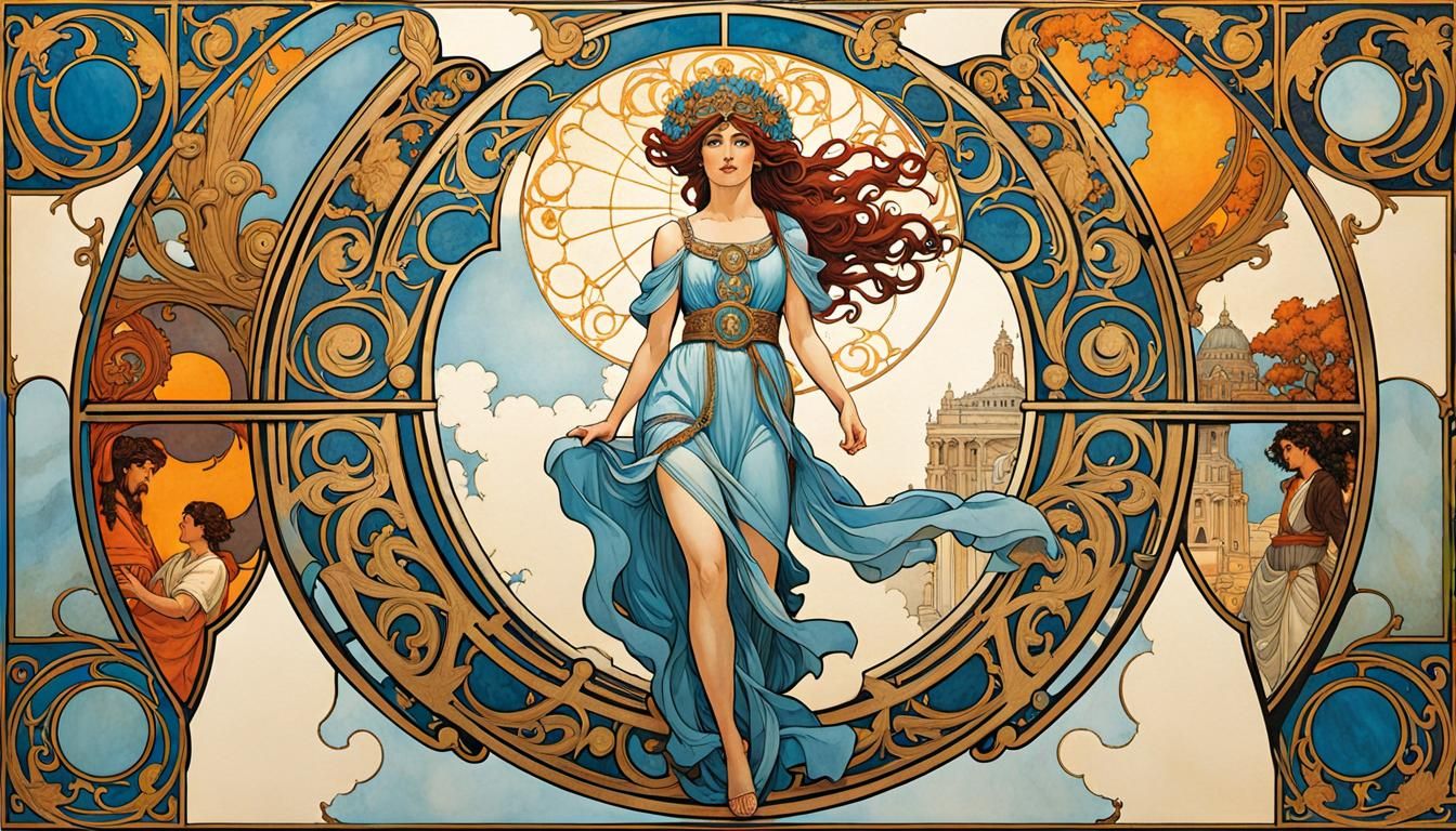 Elaborate Hellenic Logo Suspended Overhead in Marble