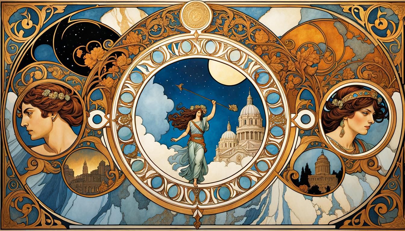 Hellenic Album Logo: Muses of Mnemosyne