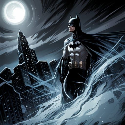 Batman Comic Book Art Illustration