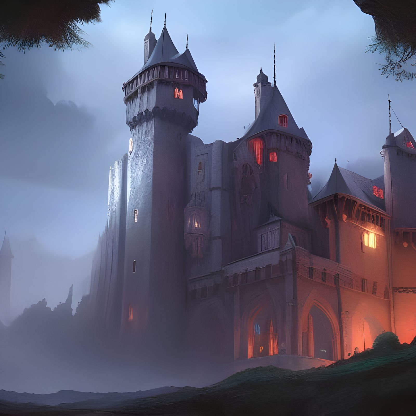 Fantastical Medieval Castle Concept Art