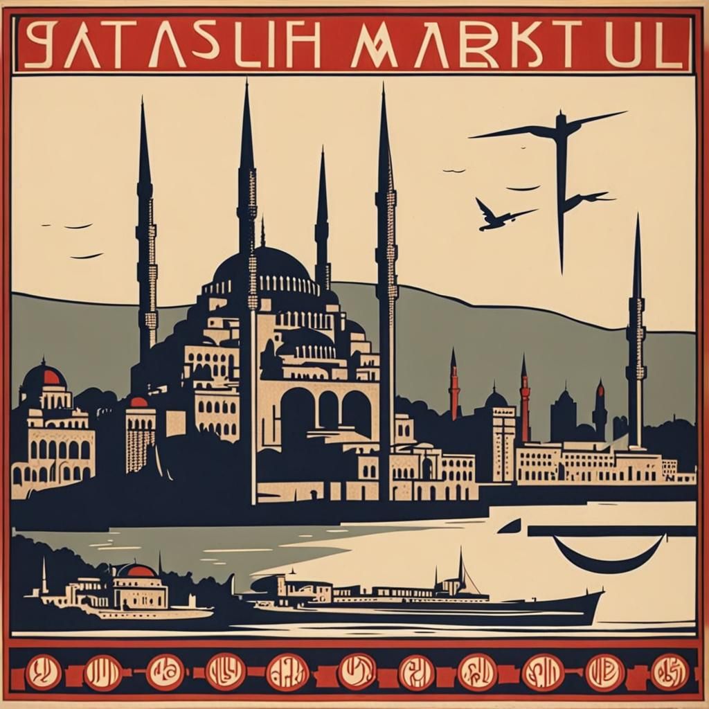 Istanbul: 1920s Brutalist Propaganda Poster