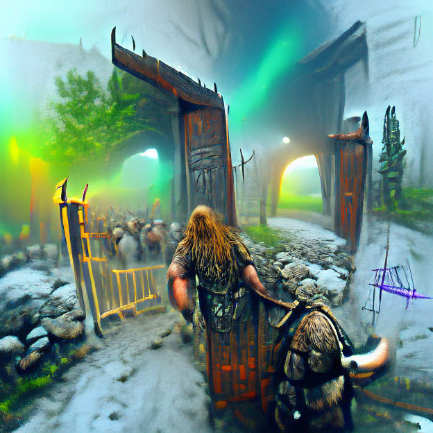 Viking Enters Valhalla: Digital Illustration in 8K