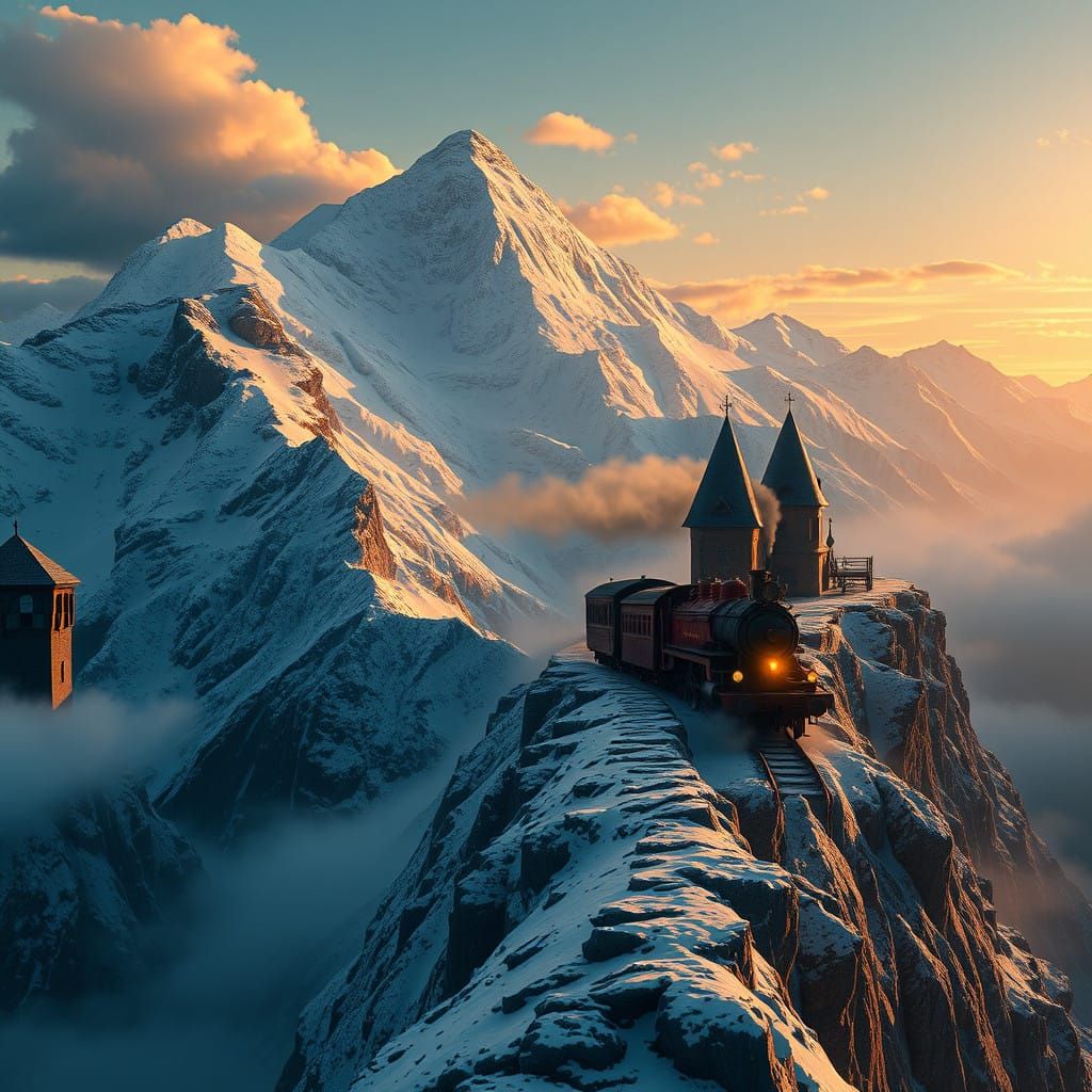 Hogwarts Train Chugs Along Himalayan Mountains