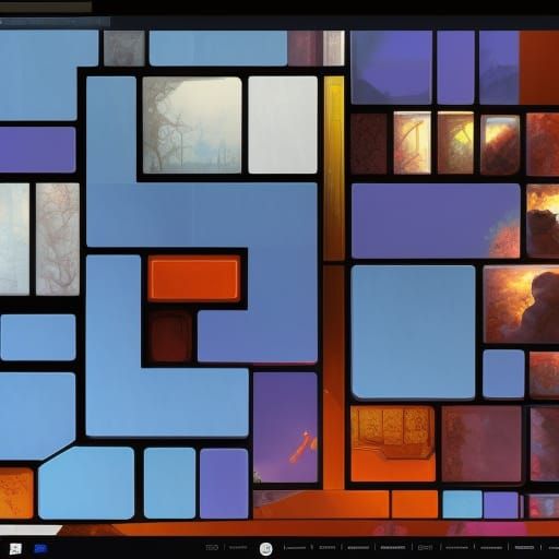 18th Century Tetris: Detailed Matte Painting