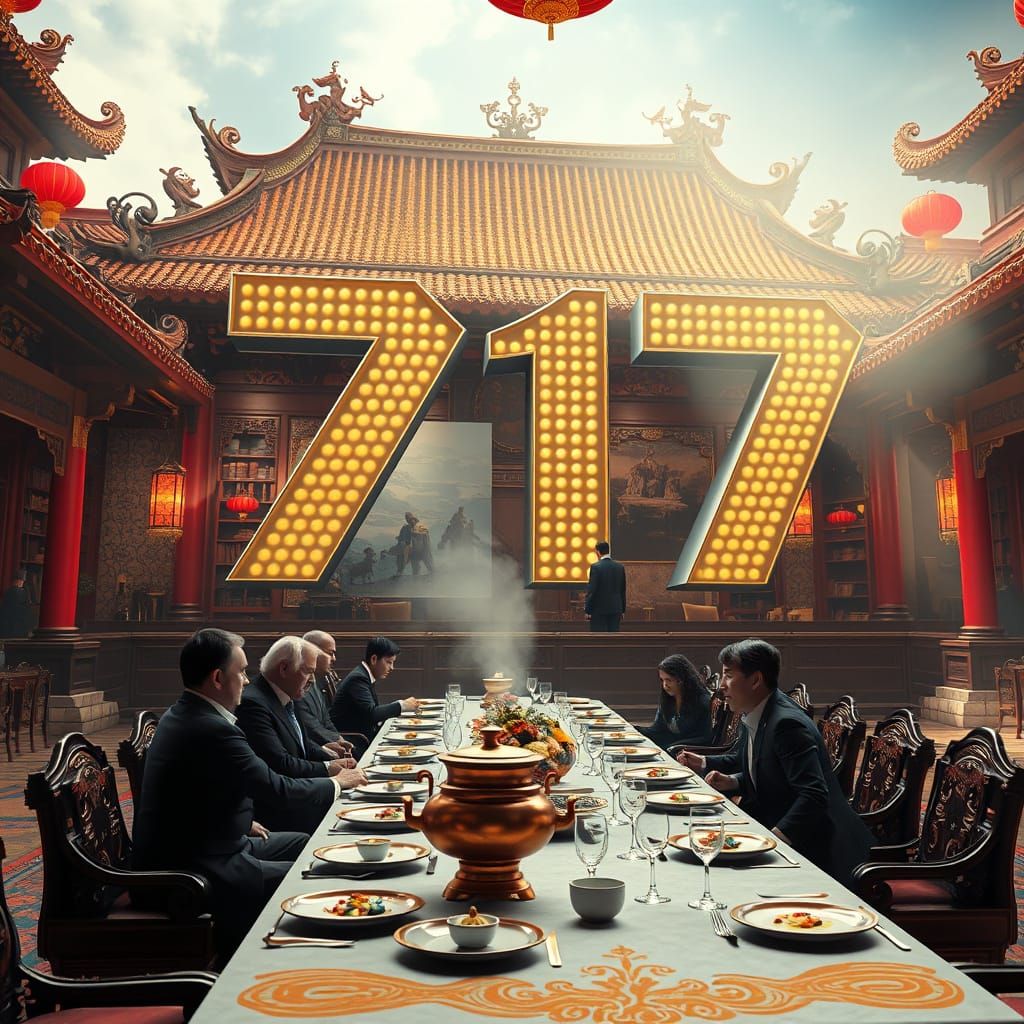 Lavish Chinese Palace Billboard in Digital Matte Painting