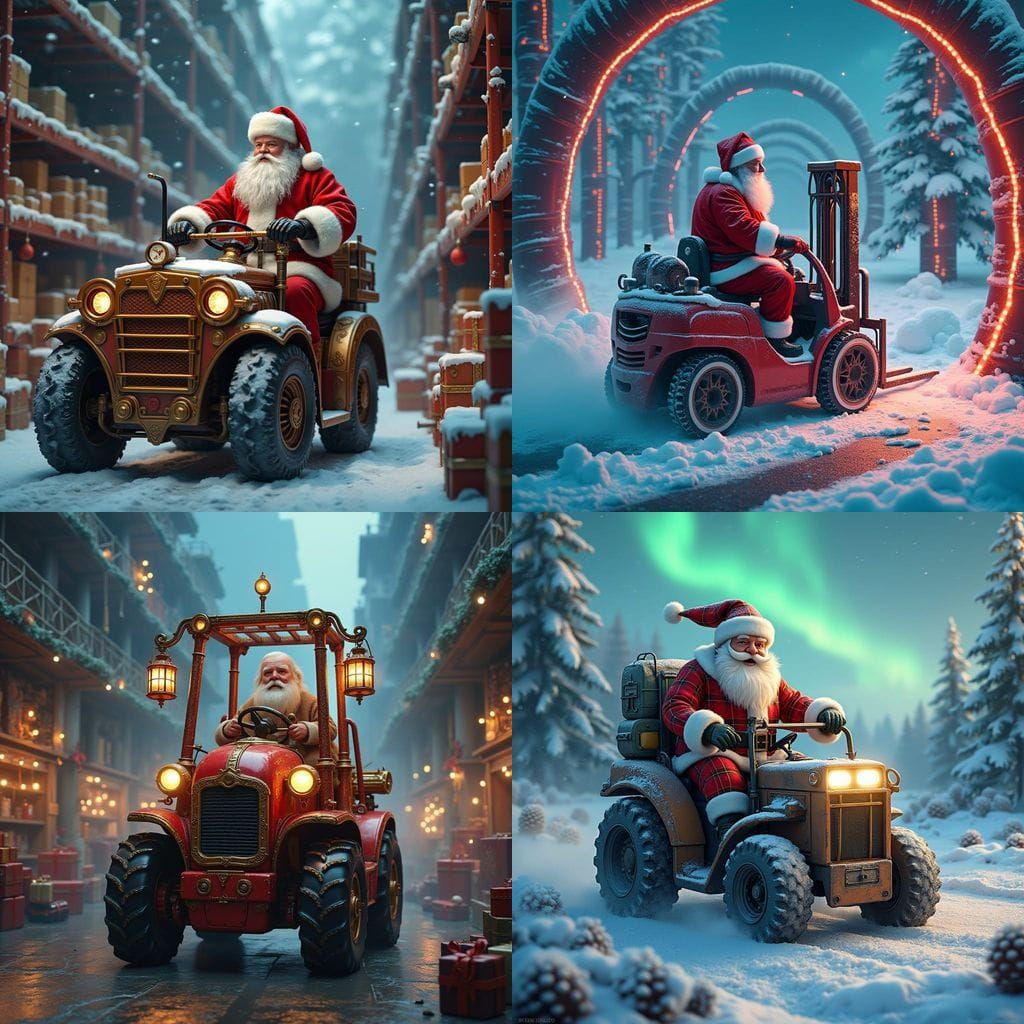 Santa's Magical Forklift Ride