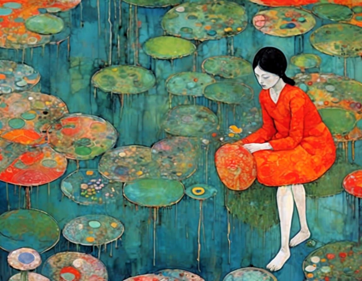 Textured Encaustic Landscape Painting