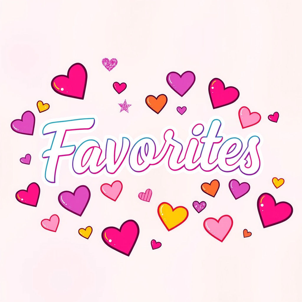 Favorites in Lisa Frank Inspired 90s Aesthetic