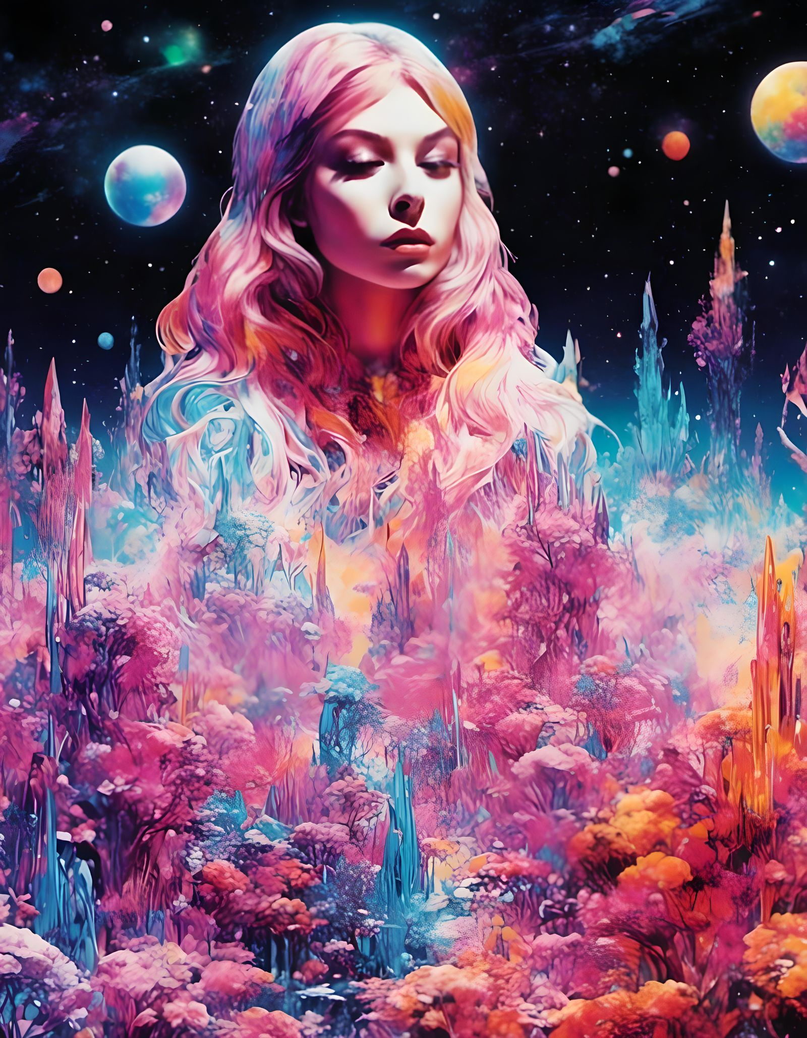 Cosmic California Girl Generated with AI