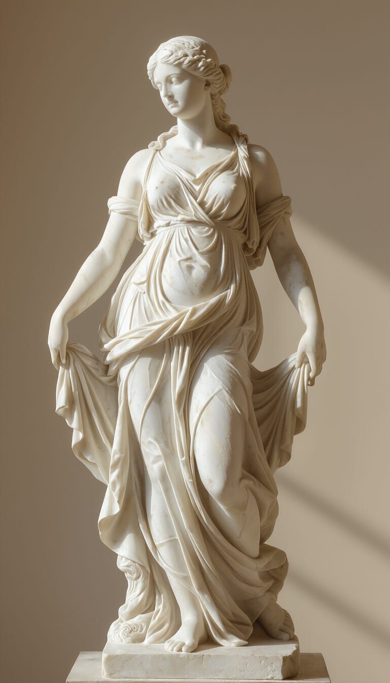 Renaissance Marble Sculpture of a Goddess