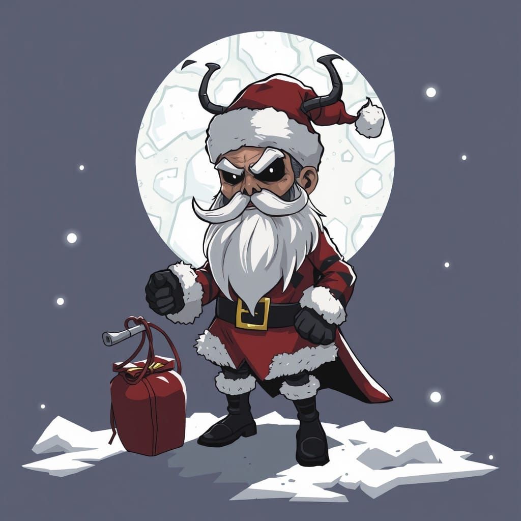 Grimdark Santa Claus in Dark Fantasy Artwork