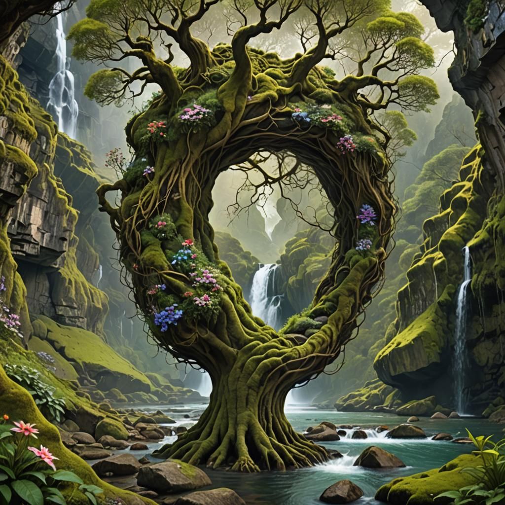 Imagine an image that captures otherworldly stunning oddly b...