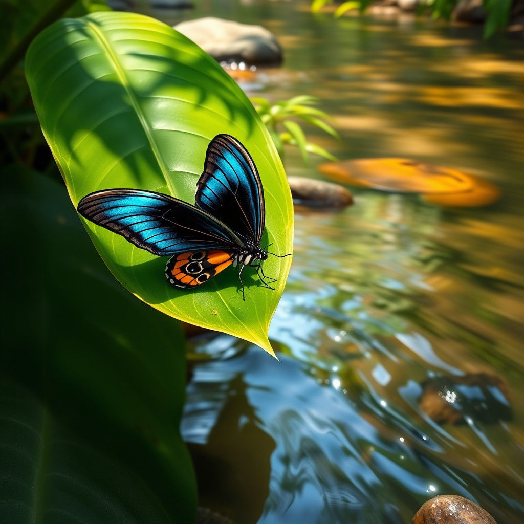Cairns Birdwing Butterfly in Naturalistic Wildlife Art
