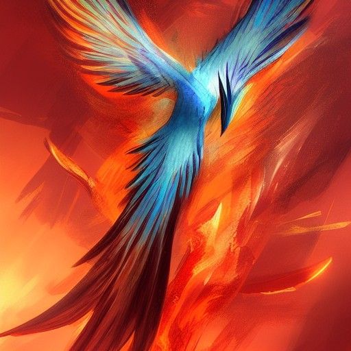 Majestic Firebird in Flight