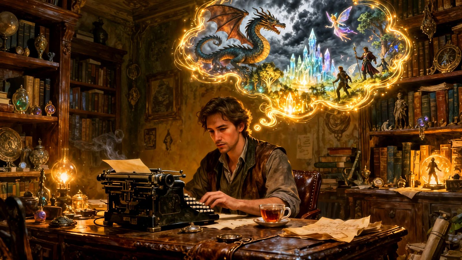 Writer's Mind Manifests Fantasy Worlds