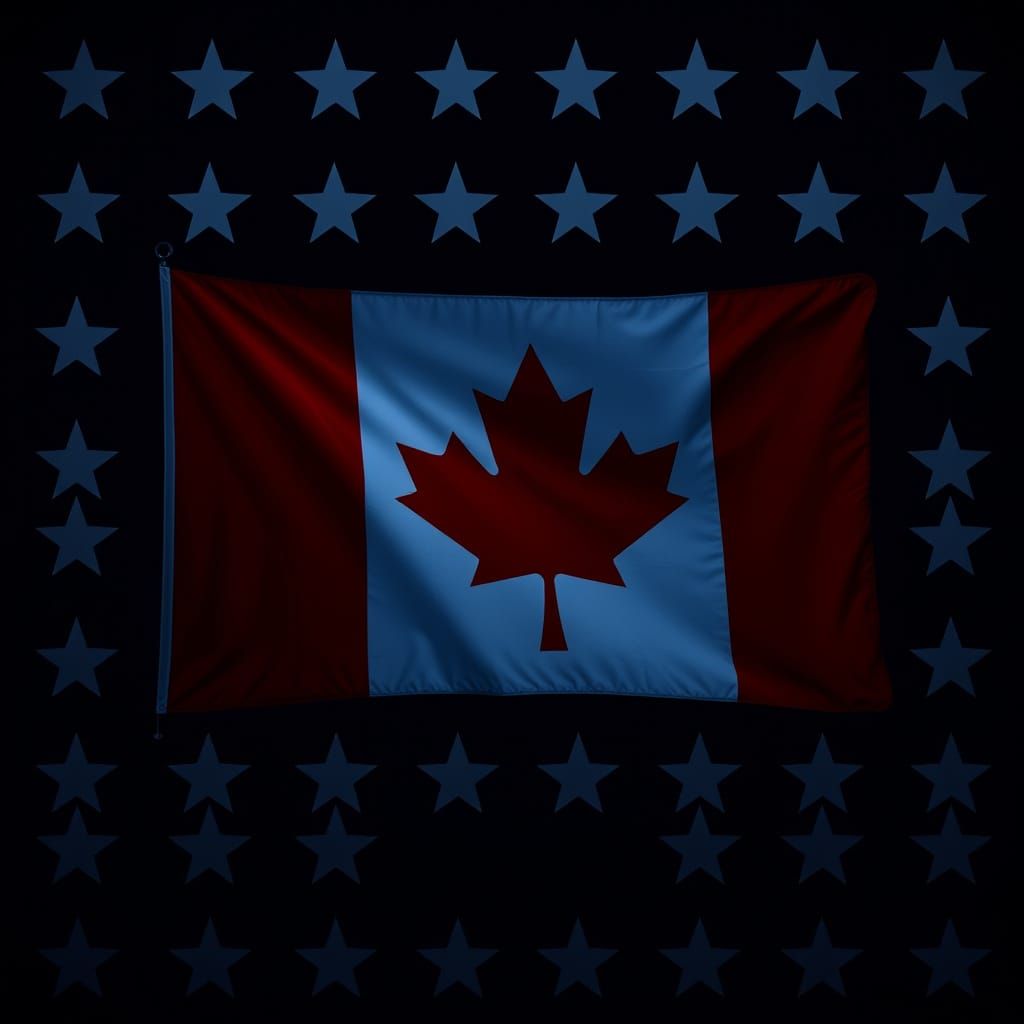 Stars and Stripes in a Deep Blue Night