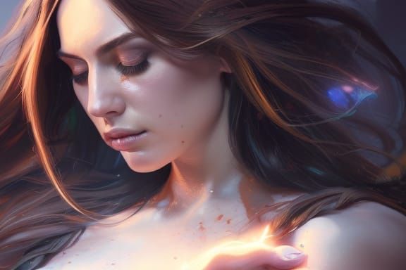 Sorceress Katie Maloney Portrait in Hyperdetailed Digital Ar...
