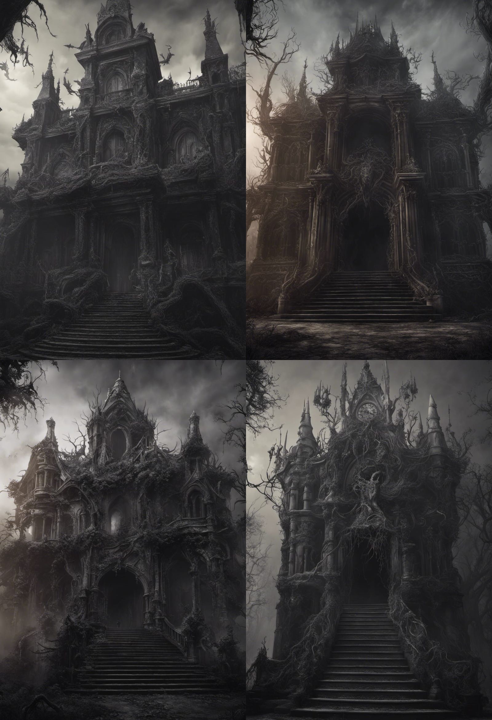 Nightmare Mansion grand entrance way.