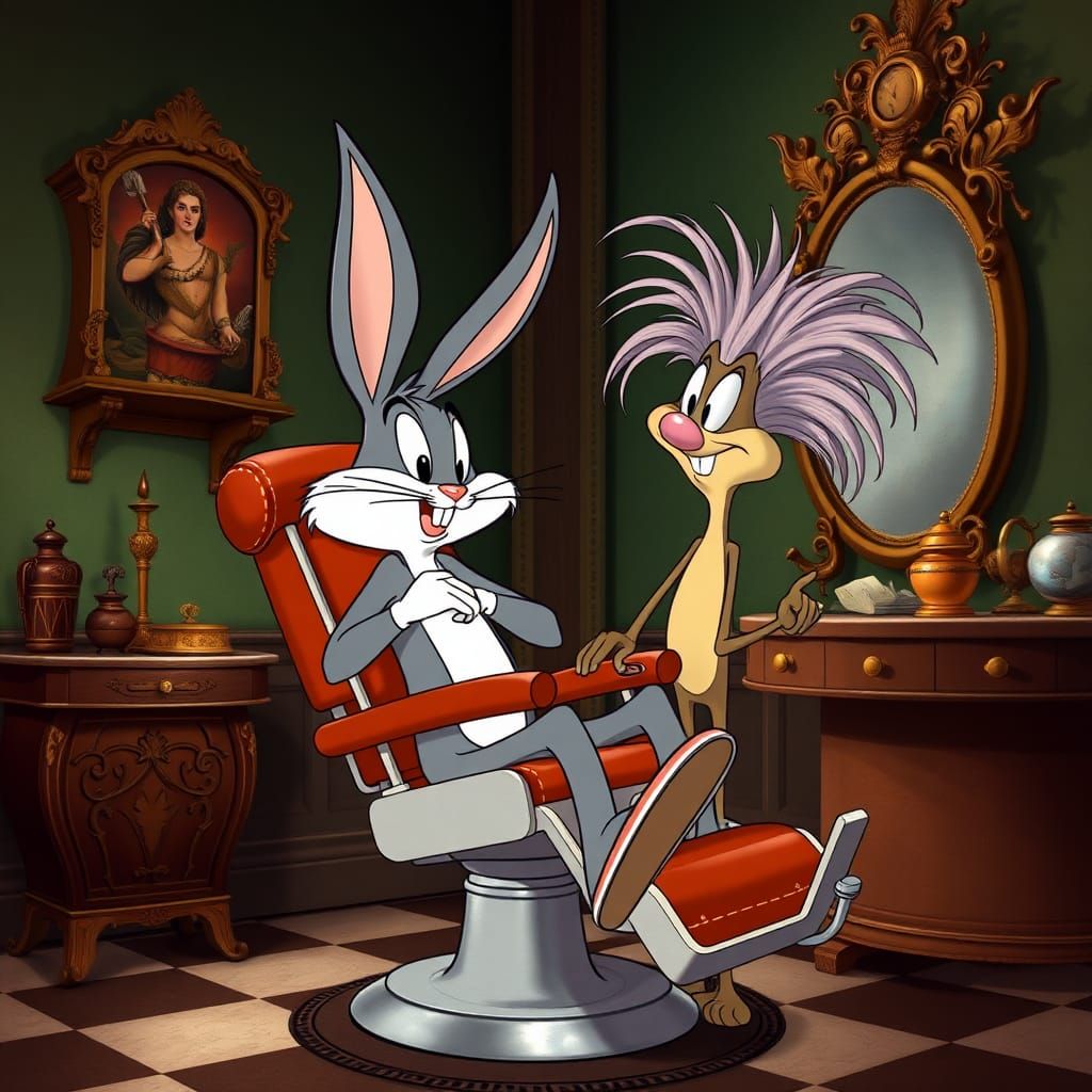 Bugs Bunny as Barber of Seville in Animation