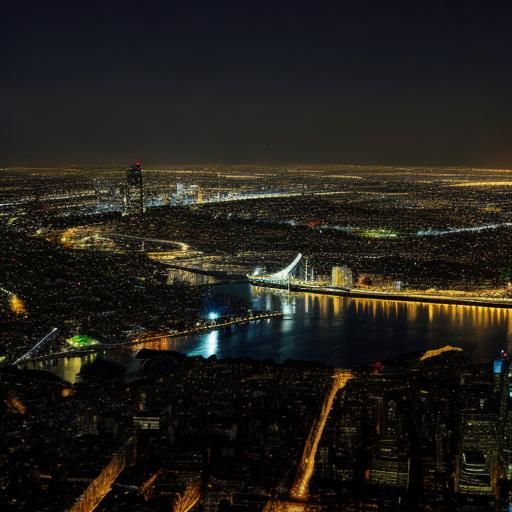 Abstract City Lights at Night