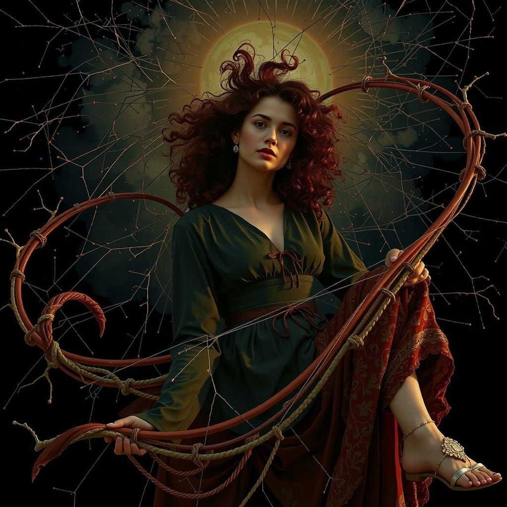 Abstract Swirling Scarlet Vortex