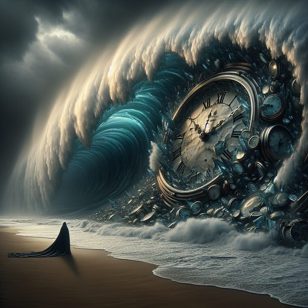 Timeless Ocean Fury in Digital Painting