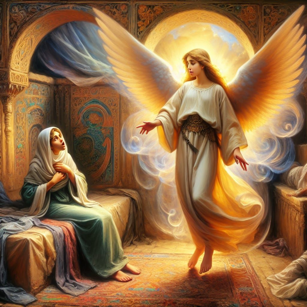 Angelic Visit in Middle Eastern Setting