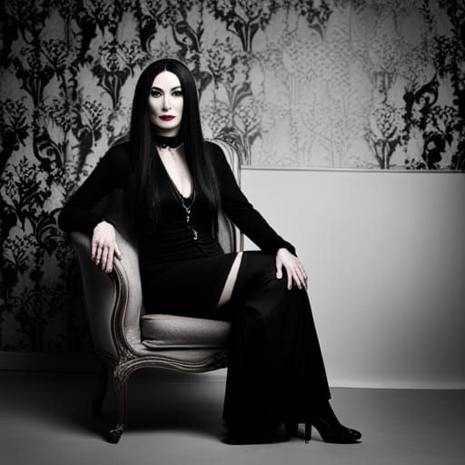 Crossdresser as Morticia Addams