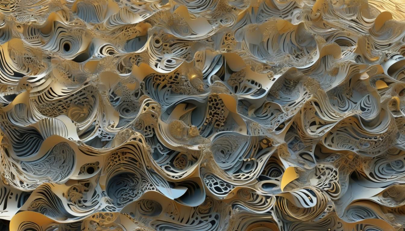 Abstract Fractal Wave Function with 3D Shading