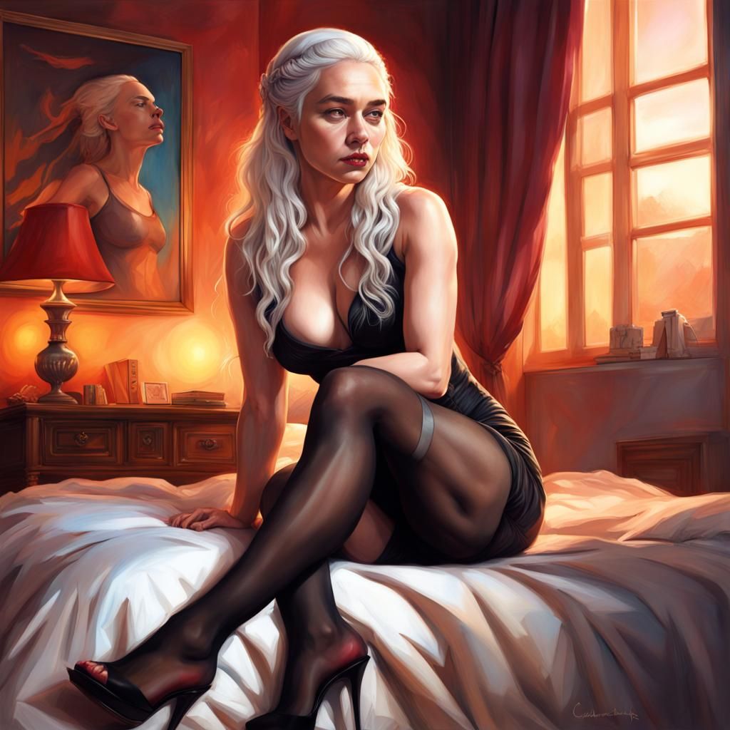 Hyperrealistic Daenerys Targaryen Portrait in Color