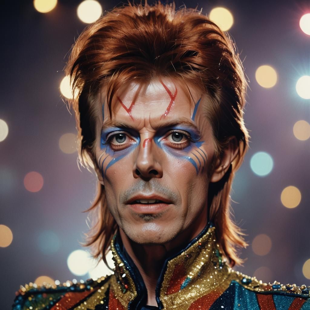 Glam Rock Starman Portrait in Concert