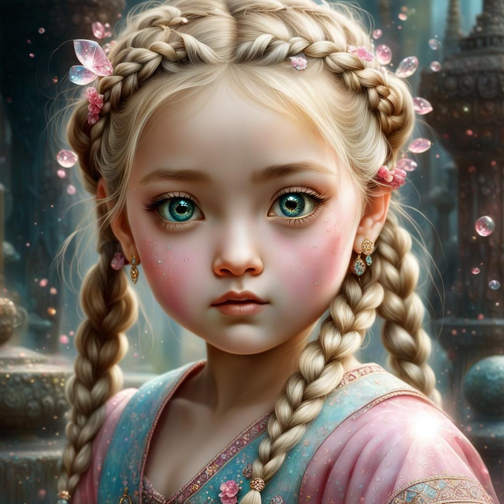 Hans Zatzka Style Portrait of a Beautiful Girl