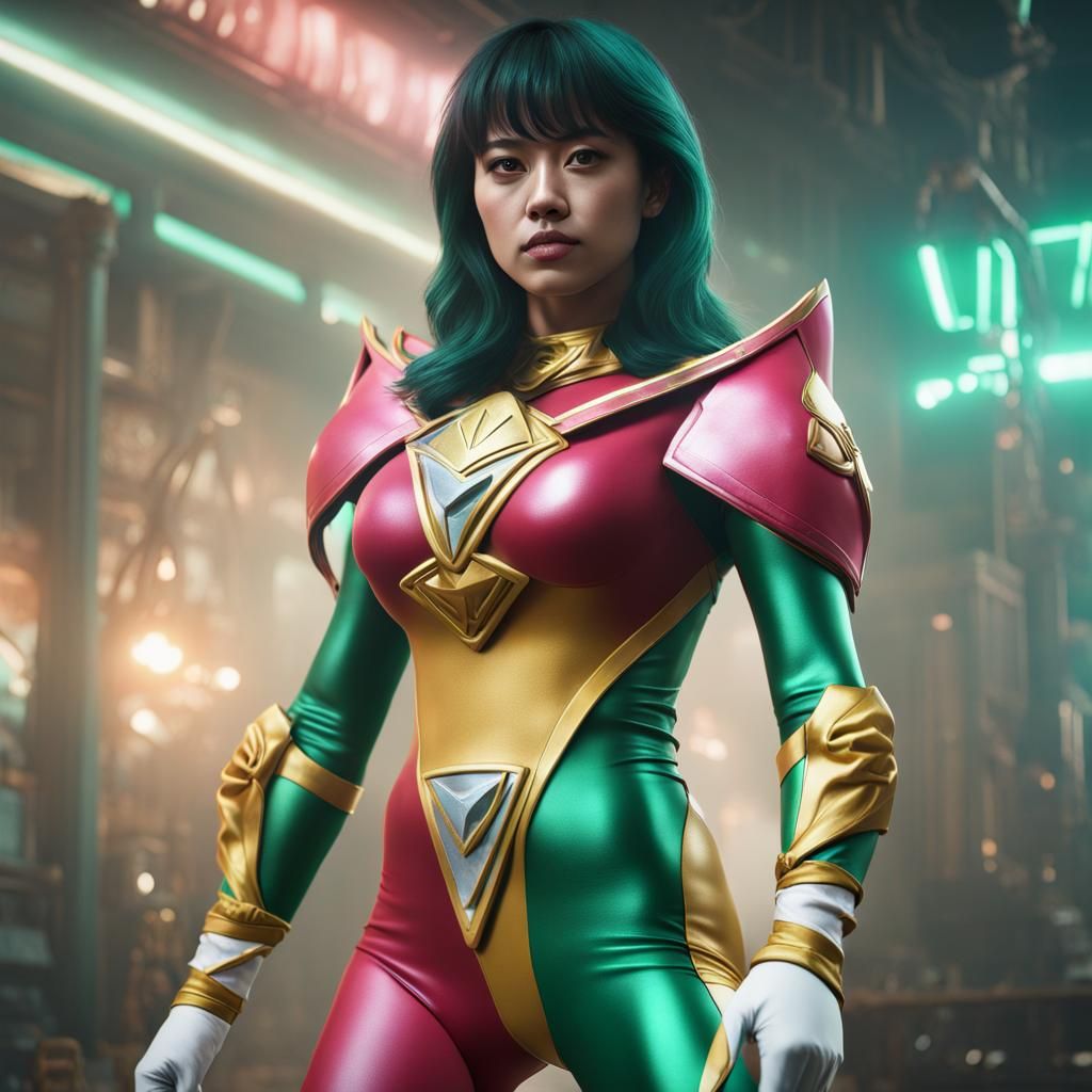 Hyperrealistic Urusei Yatsura as a Power Ranger