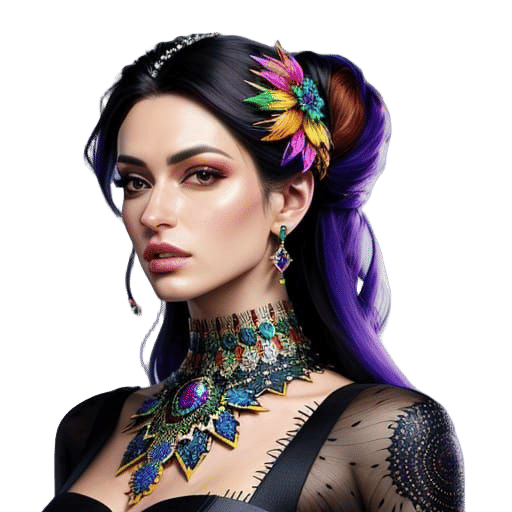 Hyperrealistic Portrait of a Futuristic Woman in Intricately...