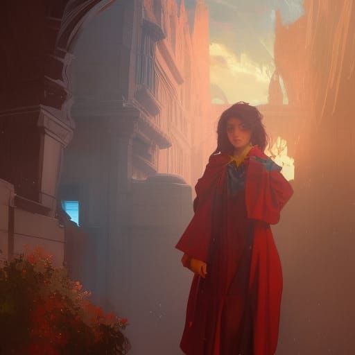 Girl in School Robes Concept Art