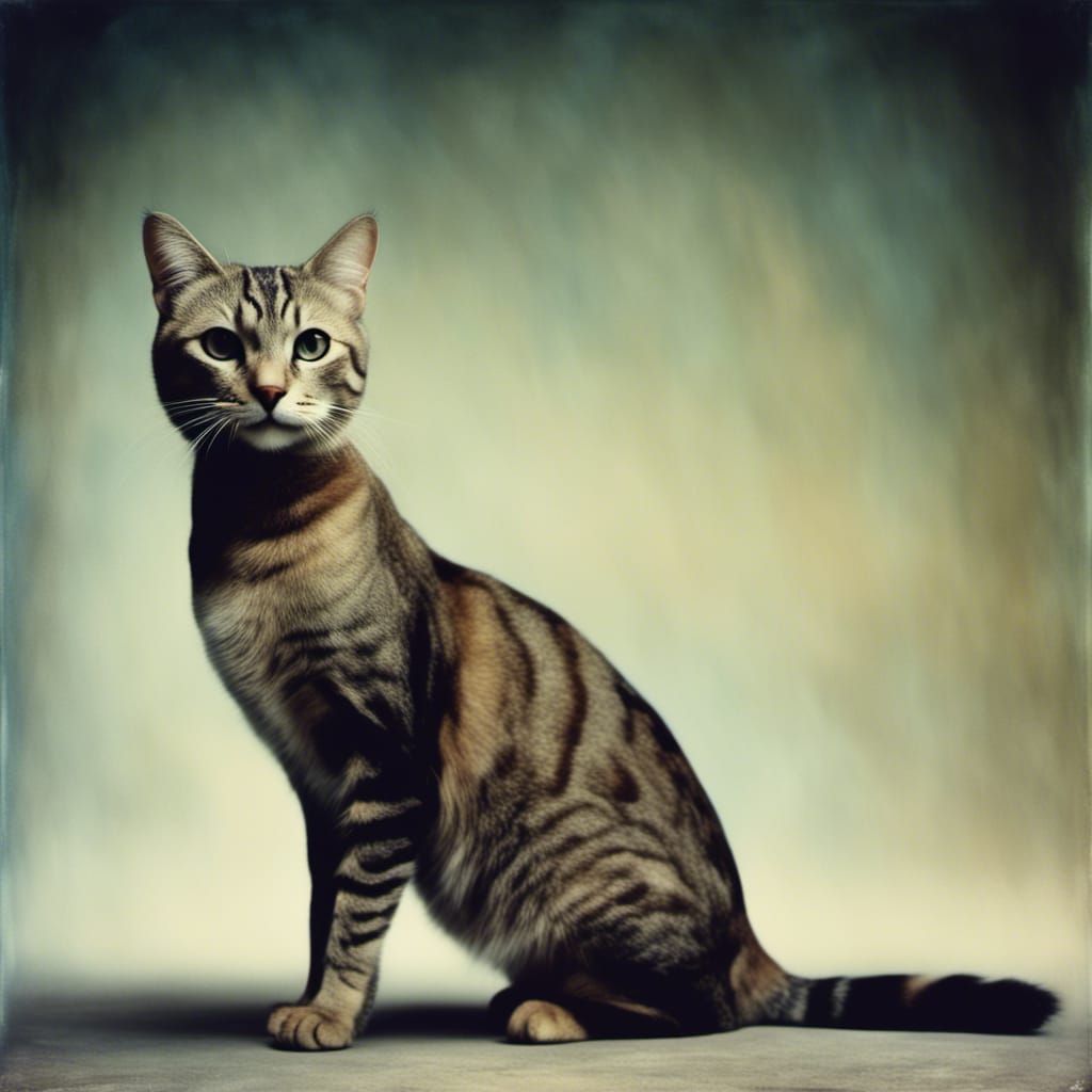 Ethereal Cat Portrait in Roversi Shaden Style