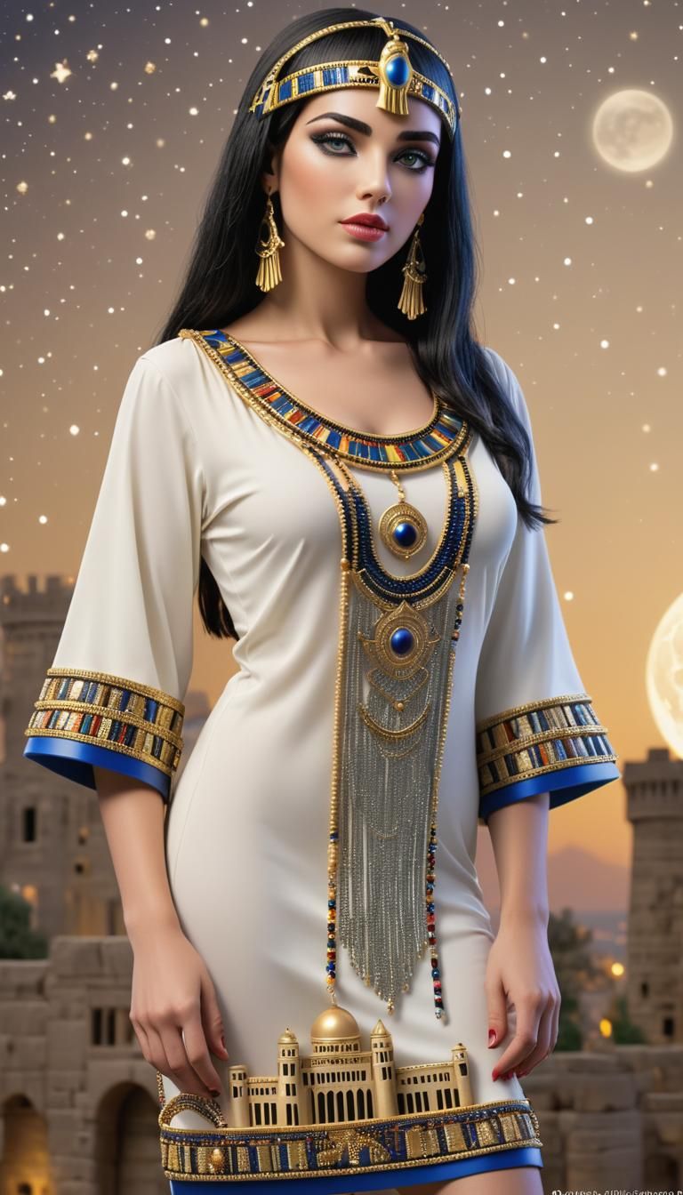 Most beautiful attractive Cleopatra model  made of rolling b...