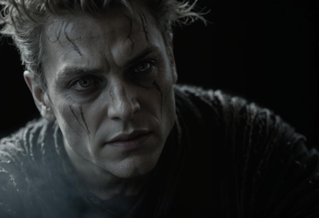 Ominous Shadow Sorcerer in Dark Fantasy Style