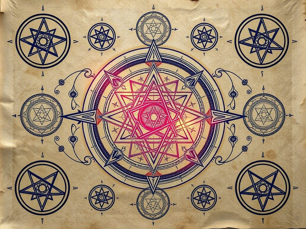 Holographic Chaos Magick Hypersigil in Rainbow Metallic Ink