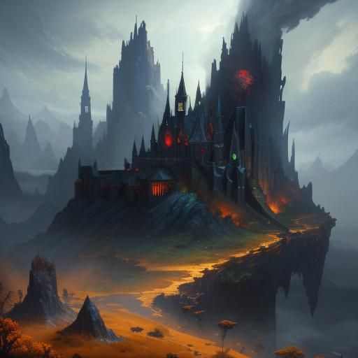 Beautiful Knight Carrying a Torch in Detailed Matte Painting