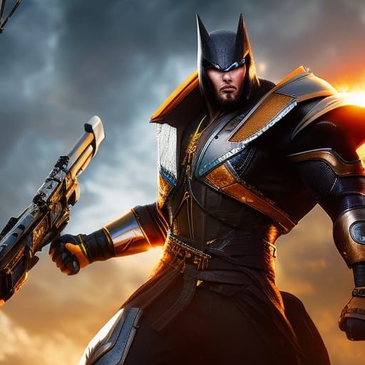 Hyperrealistic Superhero Portrait in Digital Art Style