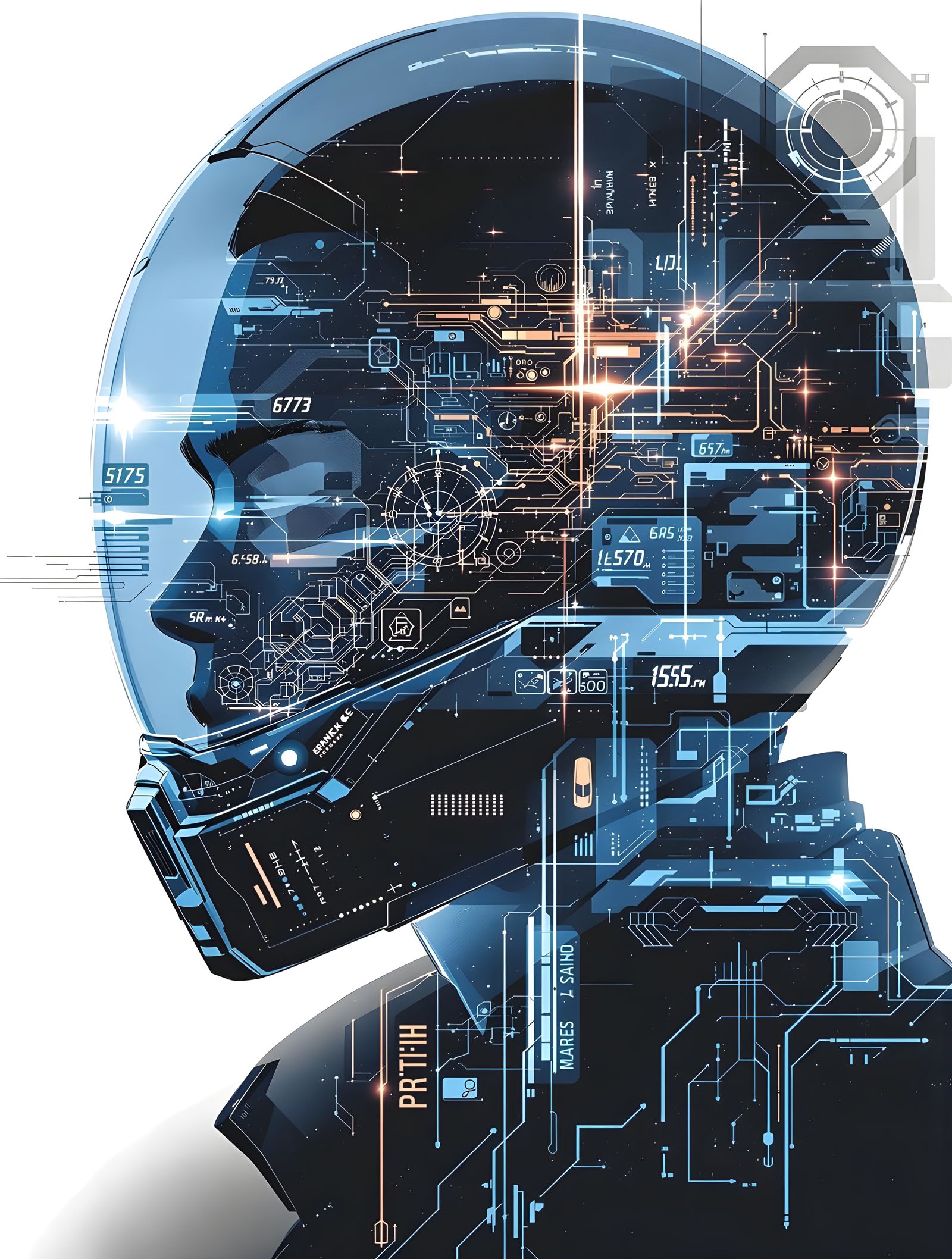 Sci-Fi Pilot's Hyperspace Vision in Minimalist Manhwa Style