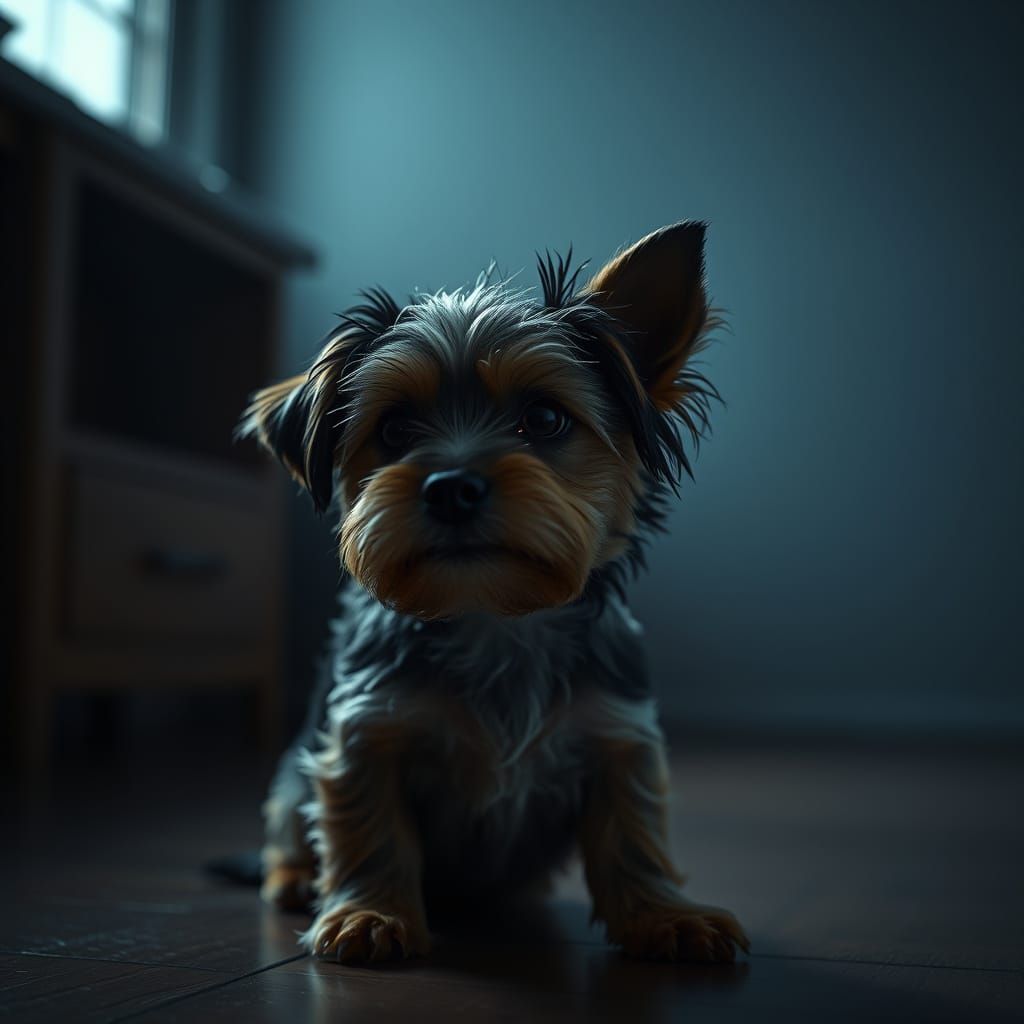 Hyperrealistic Portrait of Spot in Cinematic Lighting