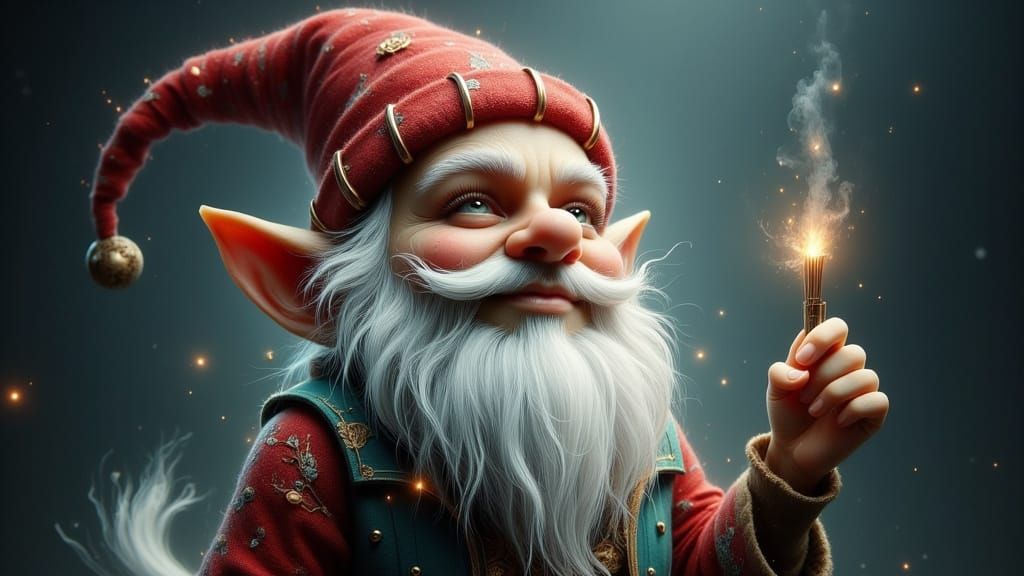 Gnome Portrait with Ethereal Magic