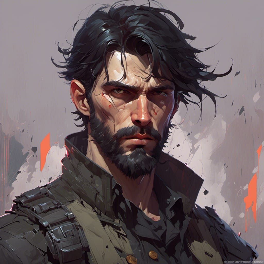 Militia Leader Portrait in Hyperdetailed Style