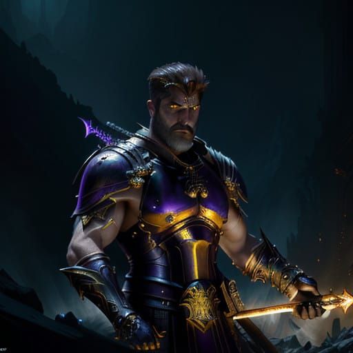 Dark Fantasy Leonidas in Epic Greek Warrior Style
