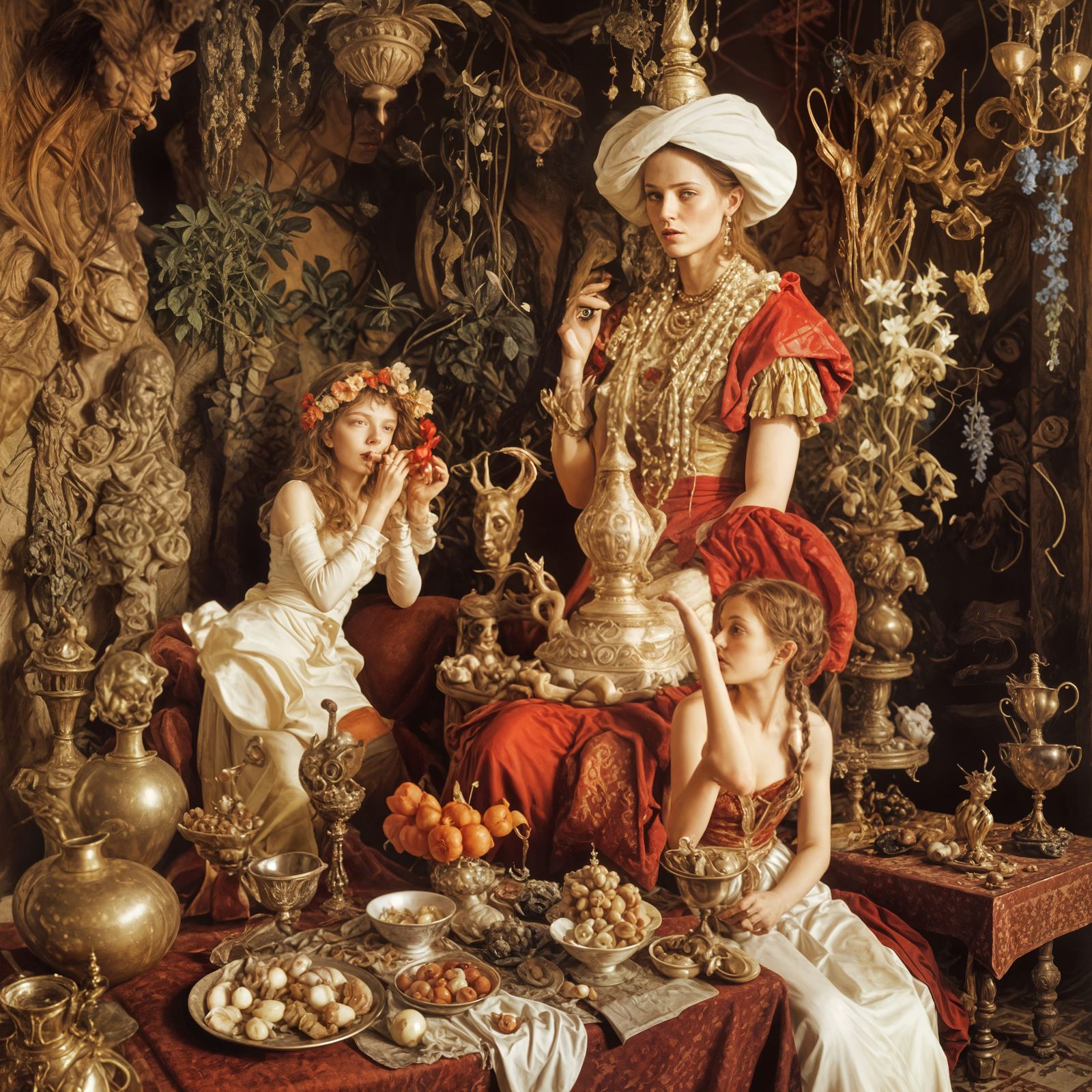 throwing salt over her shoulder into the Demon's Eye